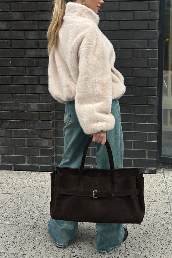 Chic Mock Neck Zip-Up Jacket