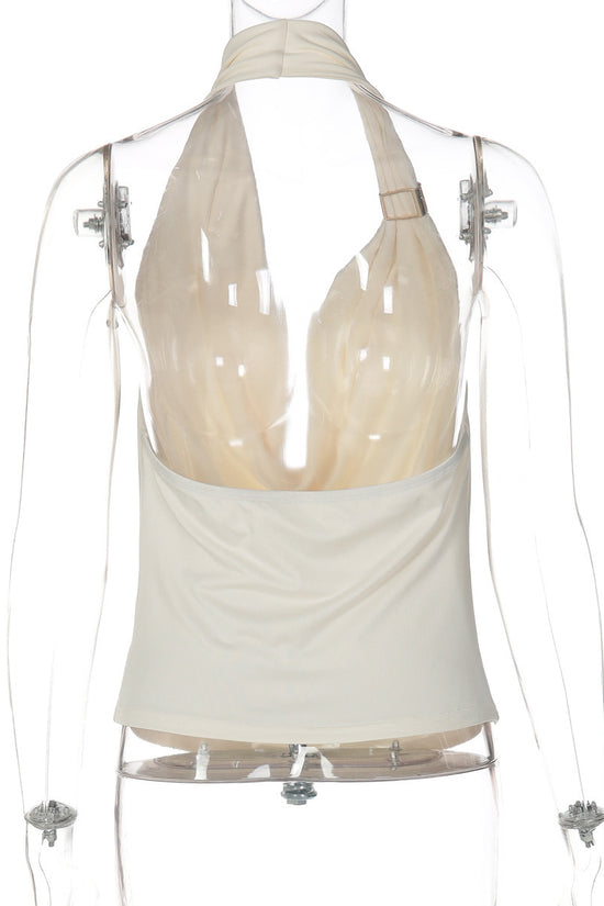 Draped Halter Tank Top