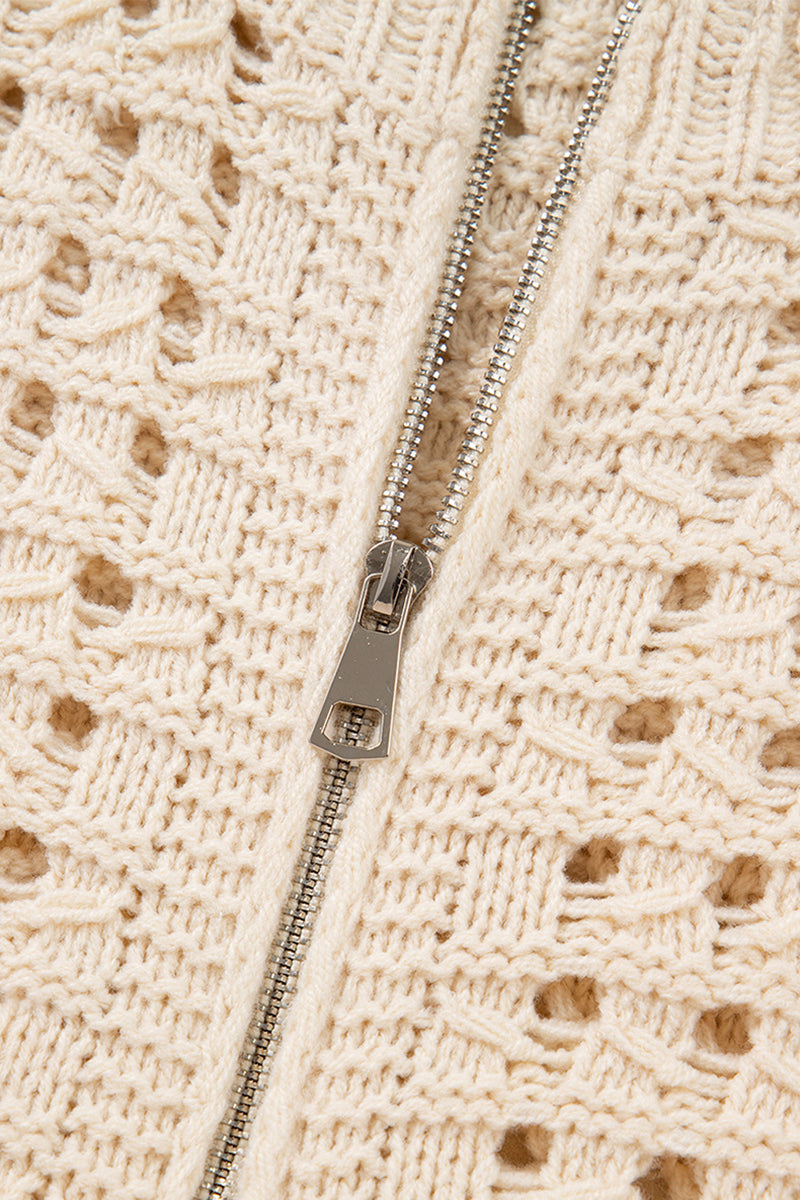 Crochet Zip-Up Cardigan