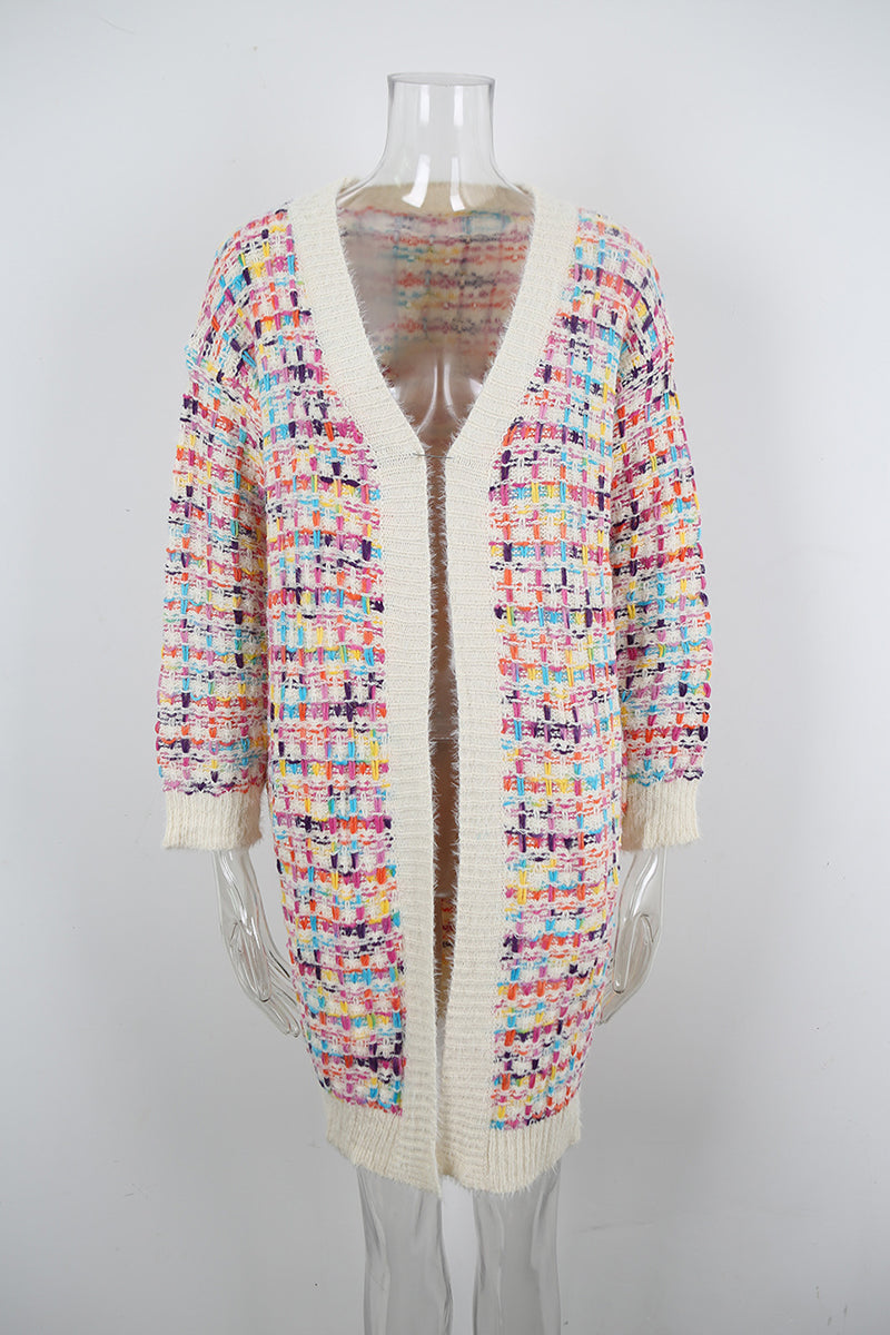 Vibrant Open Front Cardigan