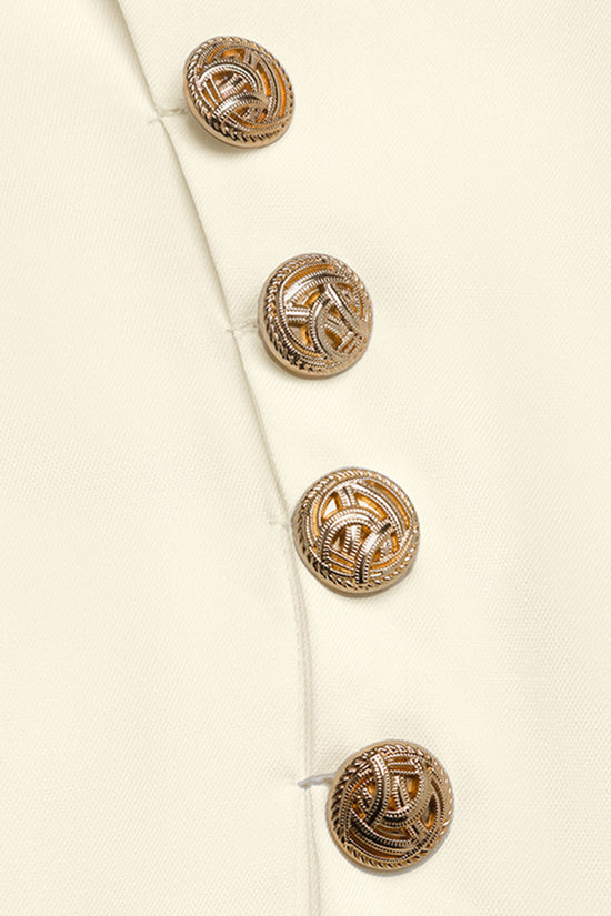 Strapless Buttoned Pants Set