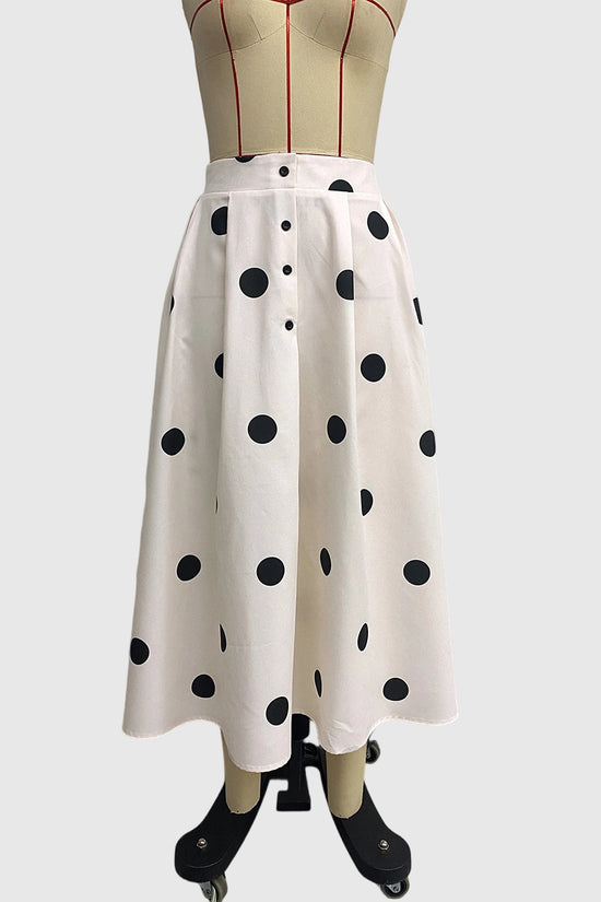 Polka Dot Midi Skirt