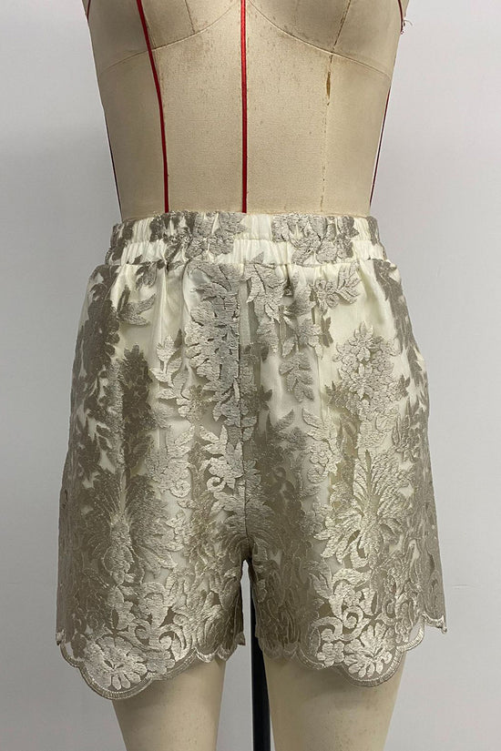 Elegant Lace Casual Shorts