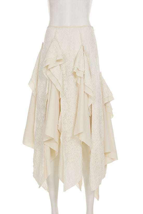 Asymmetrical Layered Midi Skirt