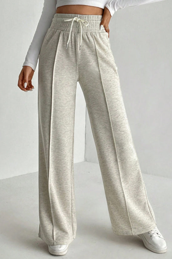 High-Waisted Wide-Leg Casual Pants