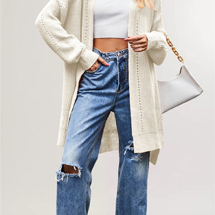 Cozy Longline Cardigan with Open Front