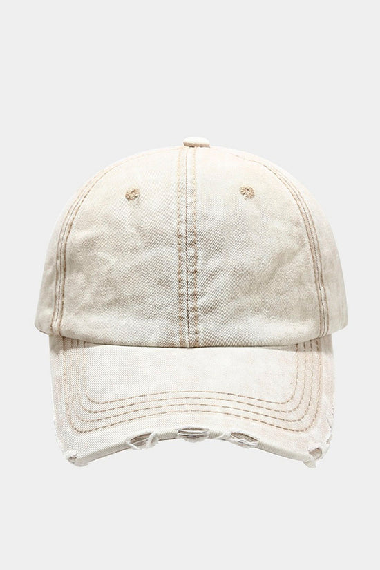 Distressed Casual Baseball Cap