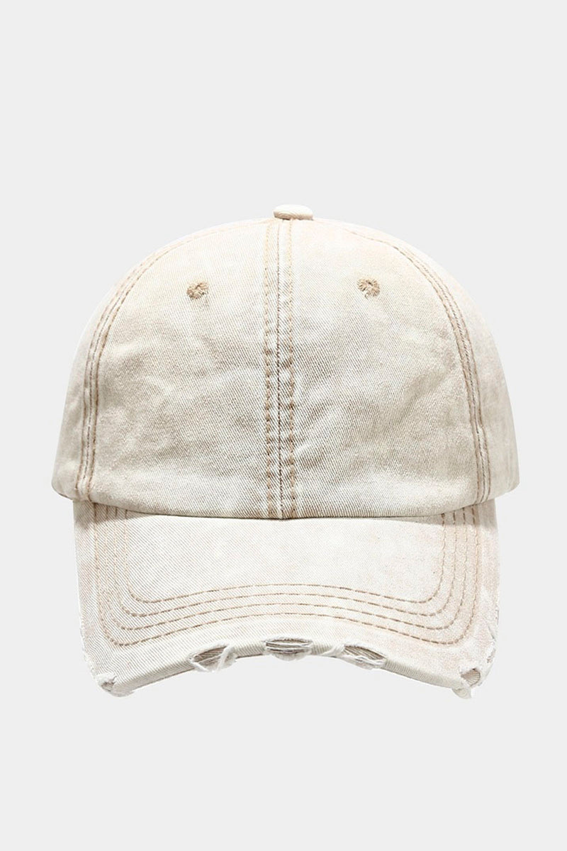 Distressed Casual Baseball Cap