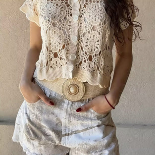 Crochet Button-Up Top