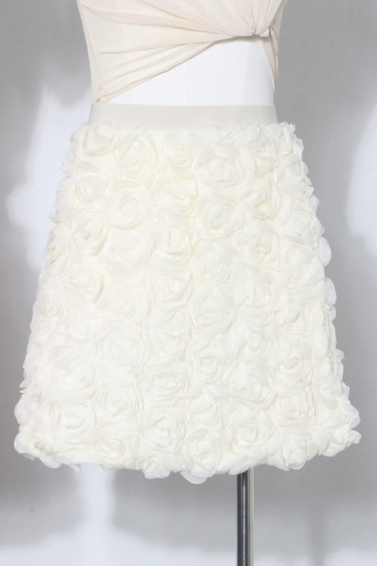 Floral Textured Mini Skirt