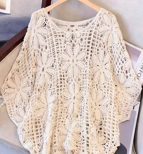 Elegant Knit Mesh Sweater