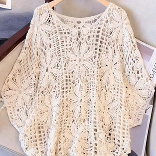 Elegant Knit Mesh Sweater