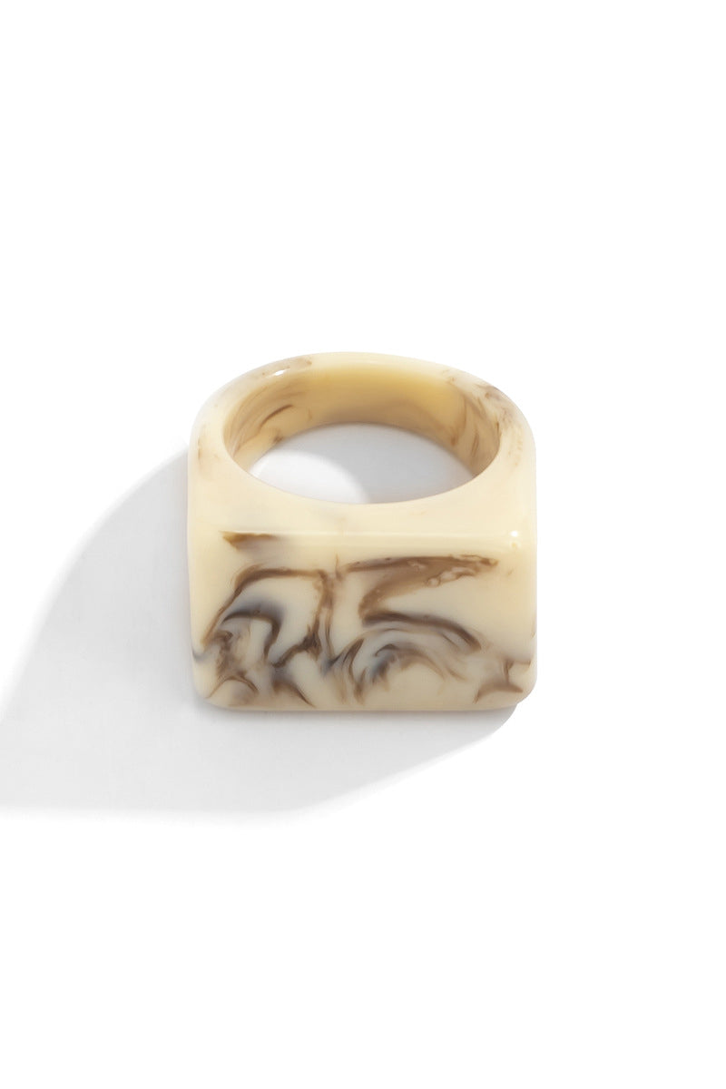 Modern Square Statement Ring