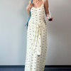 Printed Spaghetti Strap Maxi Dress
