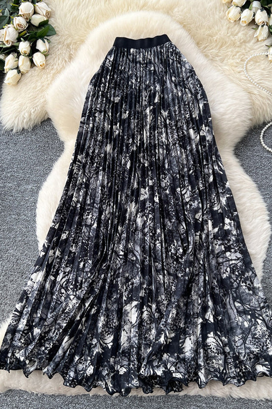 Floral Print Midi Skirt