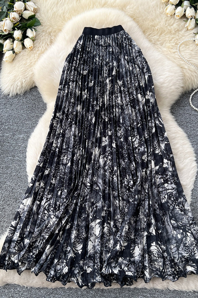 Floral Print Midi Skirt