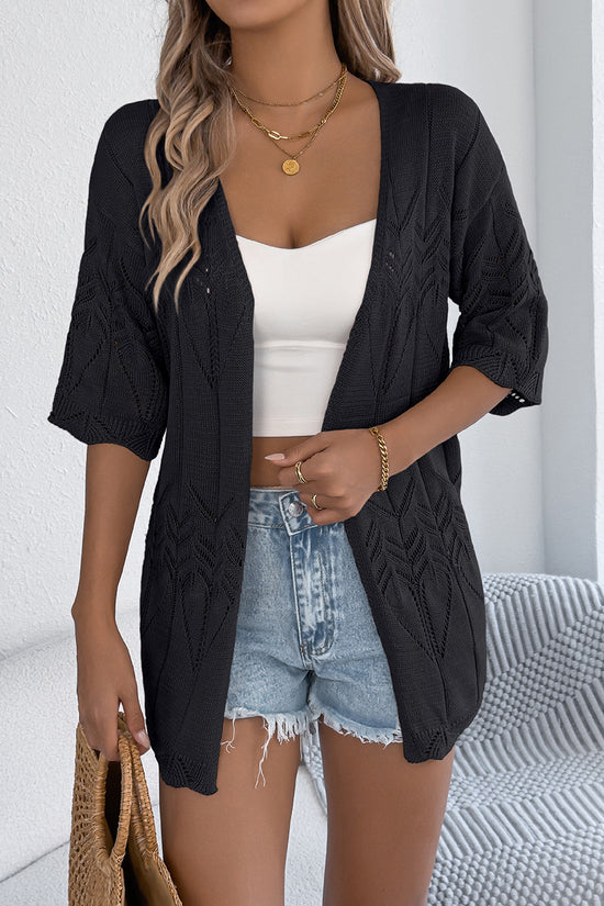 Elegant Open Front Cardigan