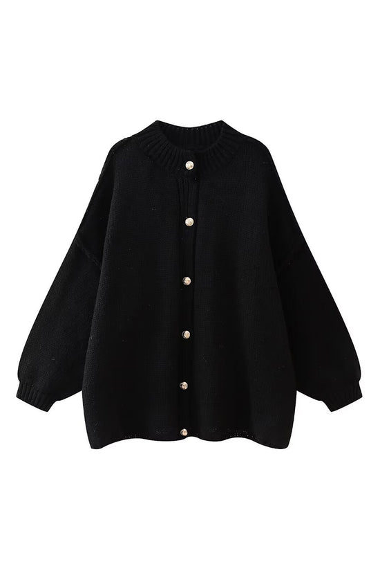 Oversized Button-Up Cardigan