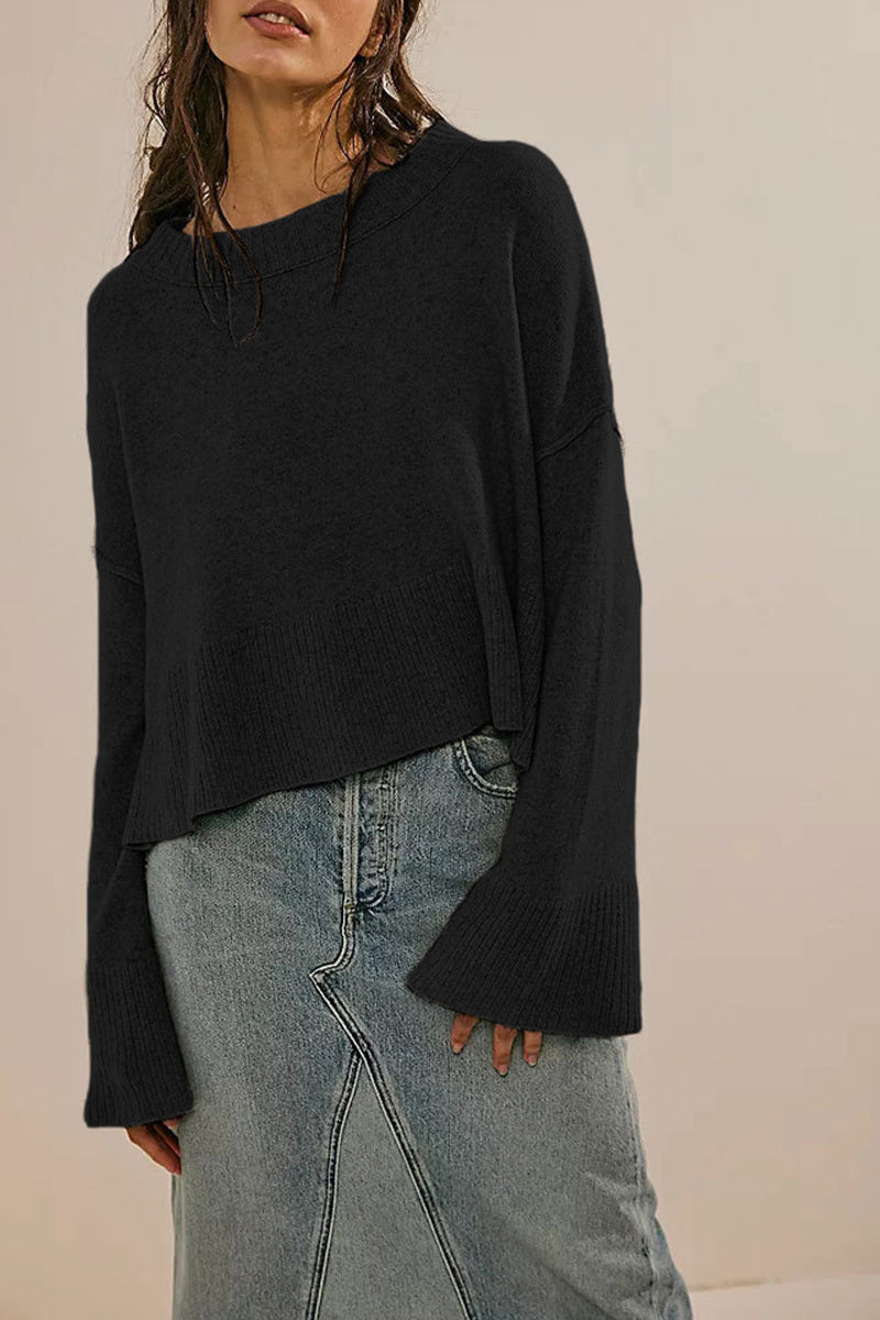 Flare Sleeve Cozy Knit Sweater