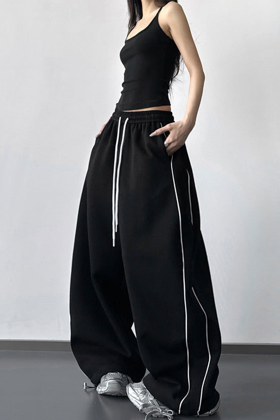Relaxed Wide-Leg Casual Pants