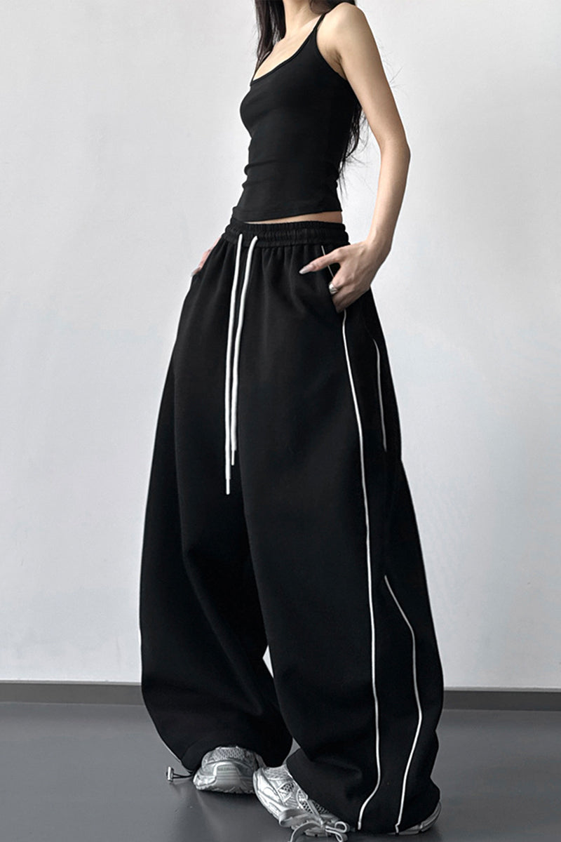 Relaxed Wide-Leg Casual Pants
