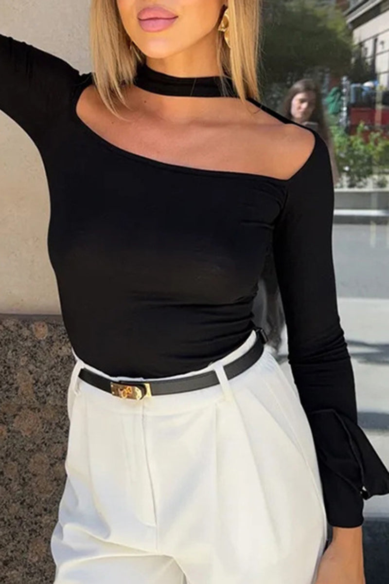 Chic Cutout Long Sleeve Top