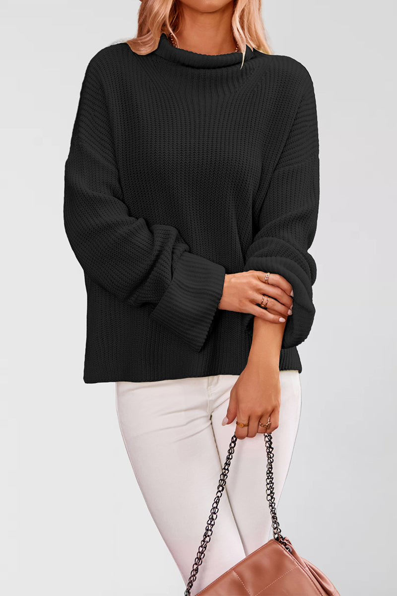Flared Sleeve Pullover Knit Top