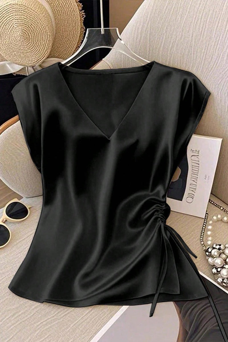 Elegant V-Neck Sleeveless Tank Top