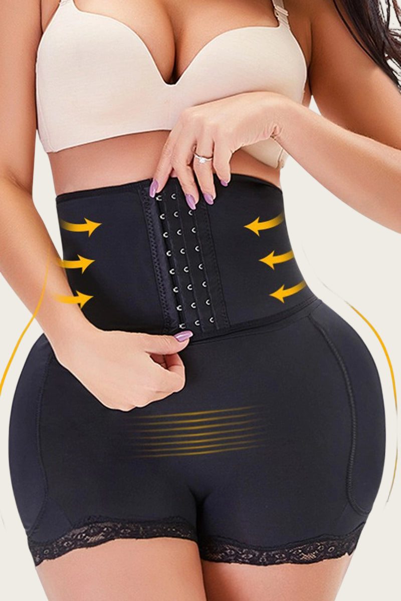 High-Waist Lace Shaping Shorts