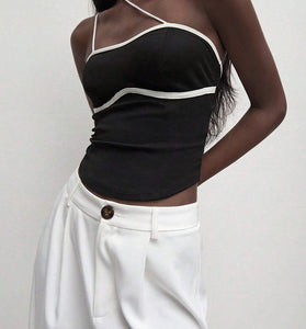 Elegant Asymmetric Strappy Camisole