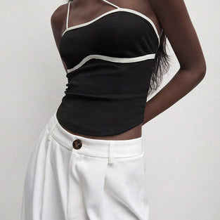 Elegant Asymmetric Strappy Camisole