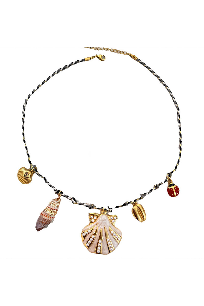 Sea Charm Necklace with Unique Pendants