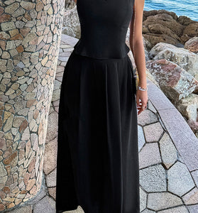 Two-Piece Sleeveless Skirt Set