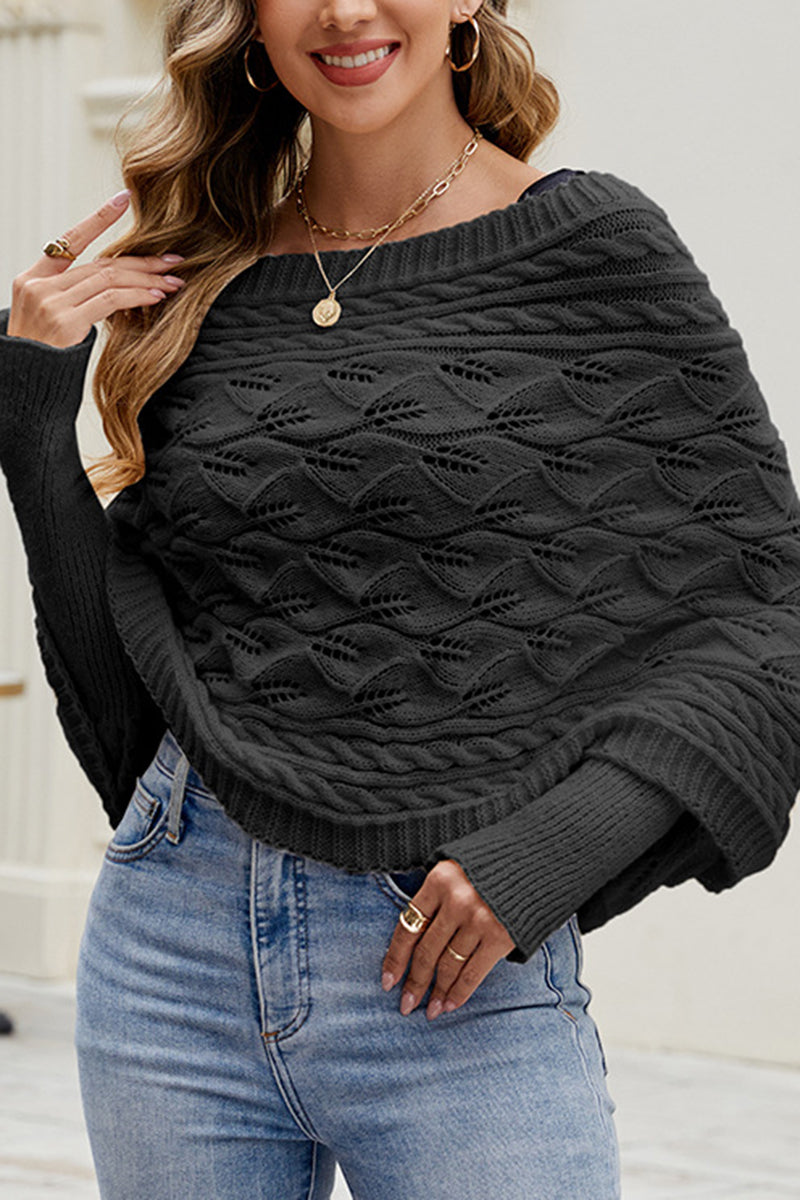 Textured Knit Off-Shoulder Shrug