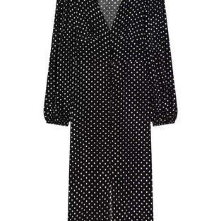 Polka Dot Long Sleeve Casual Dress