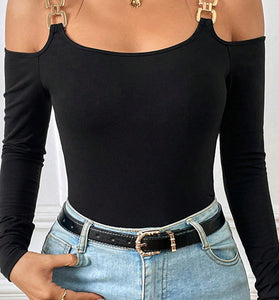 Off-Shoulder Long Sleeve Top