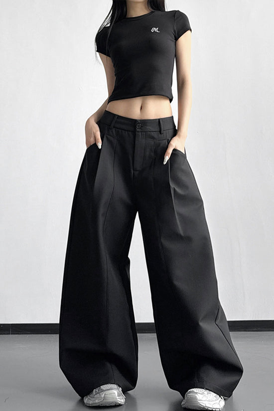 Oversized Wide-Leg Casual Pants