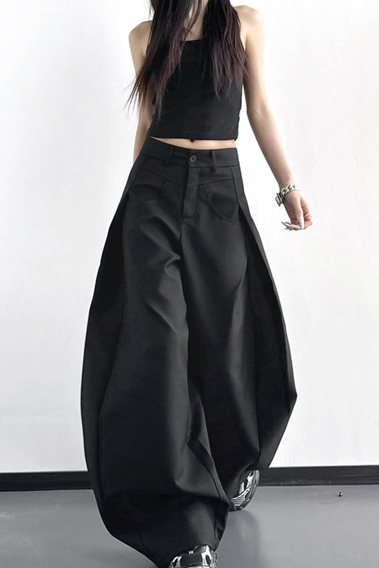Wide-Leg Statement Casual Pants