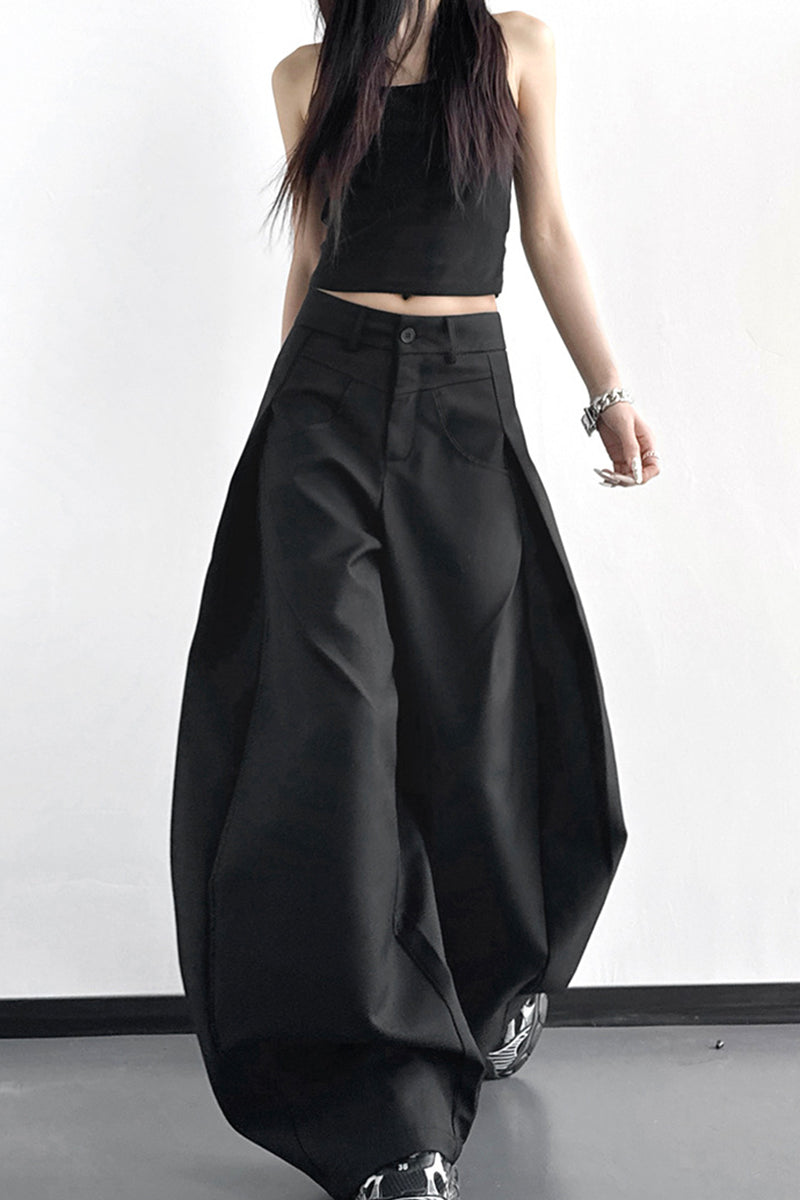 Wide-Leg Statement Casual Pants