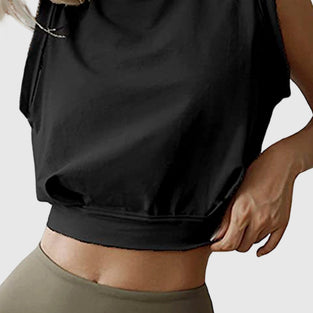 Sleeveless Graphic Crop Top