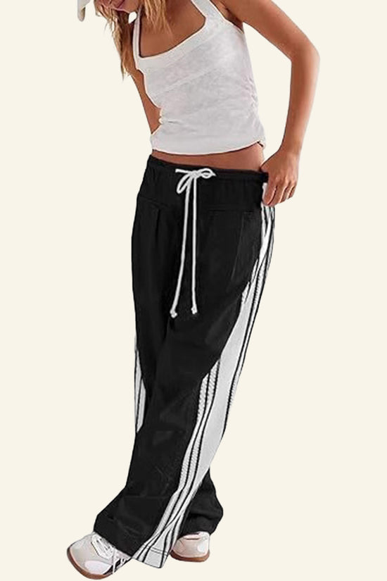Striped Drawstring Jogger Pants