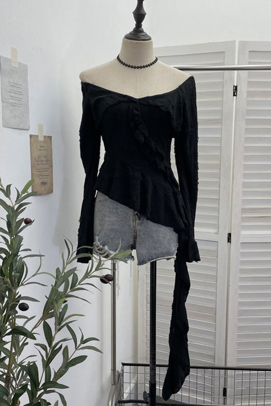 Ruffled Off-Shoulder Blouse