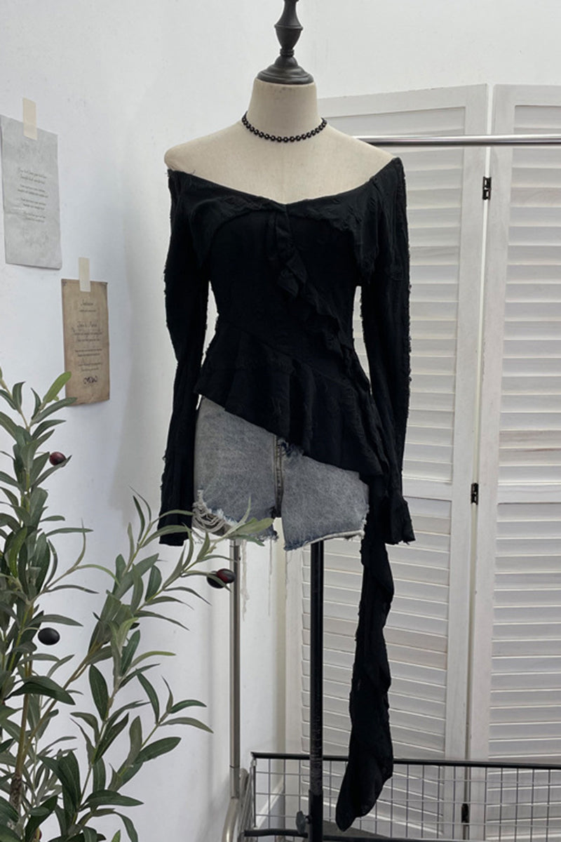 Ruffled Off-Shoulder Blouse