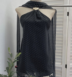 Polka Dot Halter Neck Tank Top
