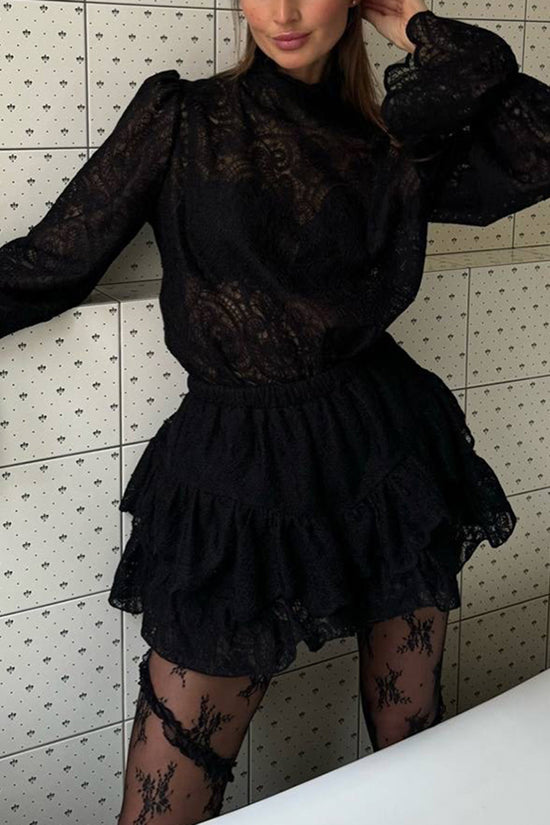 Elegant Lace Skirt Set