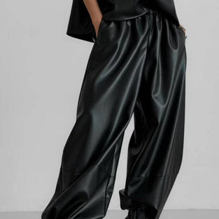Relaxed Fit Drawstring Casual Pants