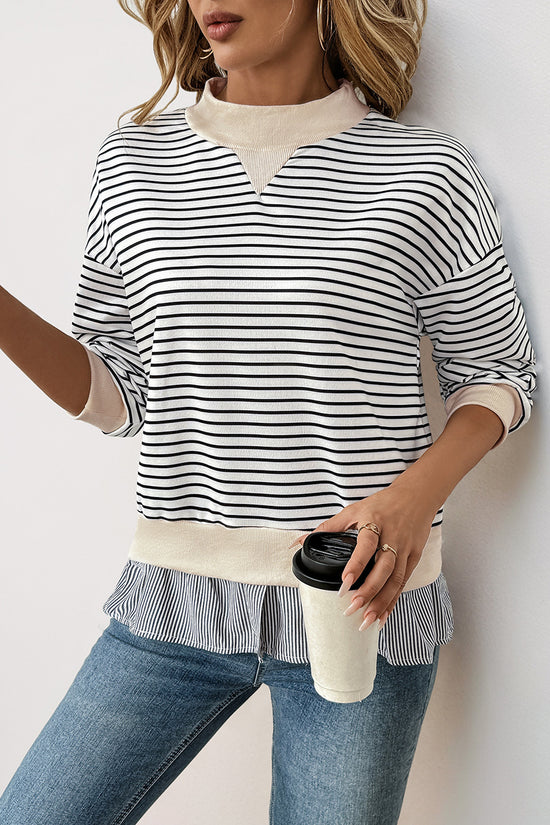 Striped Layered Sweatshirt