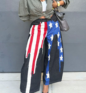 Patriotic Barrel Jeans Statement