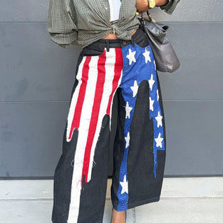 Patriotic Barrel Jeans Statement