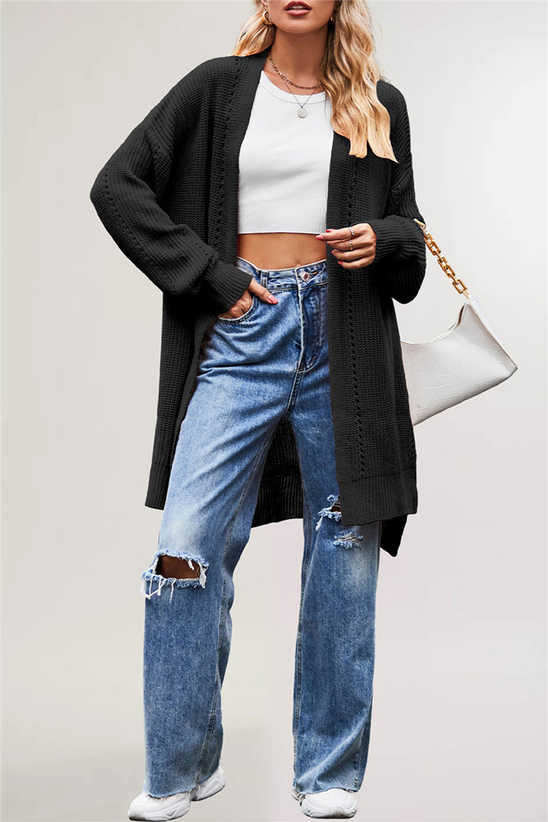Cozy Longline Cardigan with Open Front